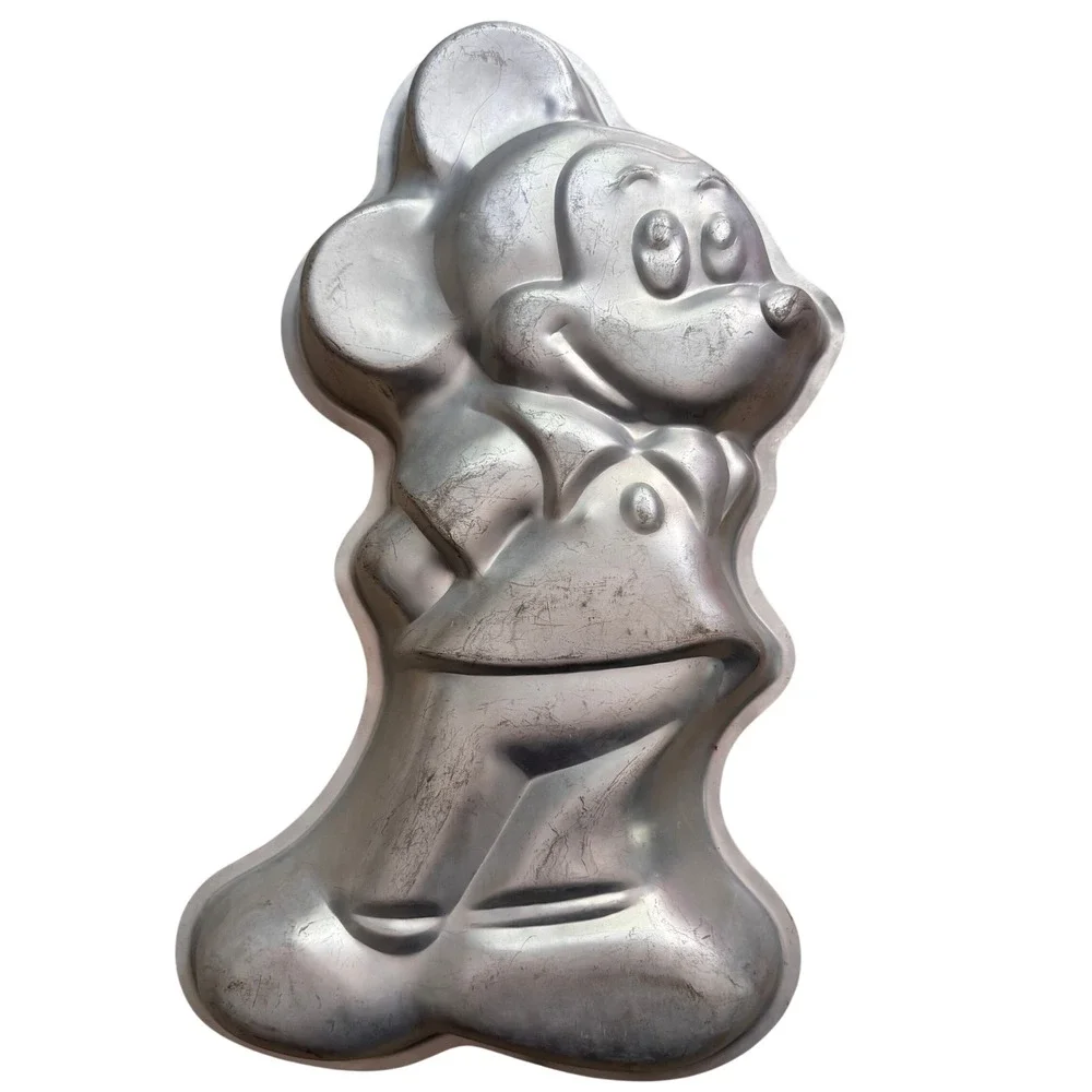 Vintage 1978 Wilton Mickey Mouse Full Body Cake Pan Mold 515-1805 Disney‎ Silver